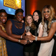 Actresses Uzo Aduba, Danielle Brooks, Natasha Lyonne, Laura Prepon and Laverne Cox, with the award for best comedy series for Orange Is the New Black, attend the 4th Annual Critics’ Choice Television Awards at the Beverly Hilton Hotel June 19, 2014, in California.
Christopher Polk/Getty Images for Critics' Choice Television Awards